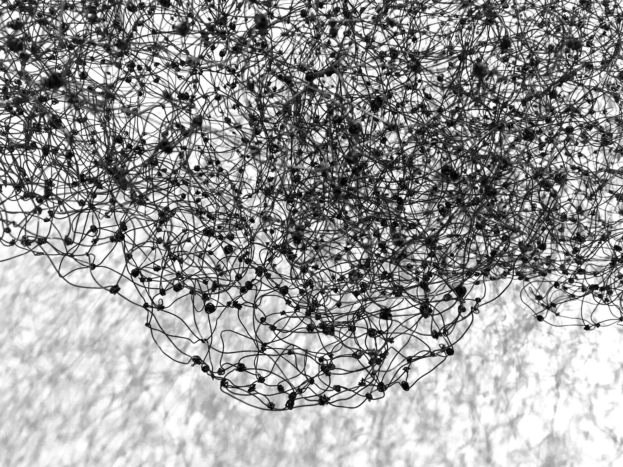 Synapses (detail), 2019, steel wire